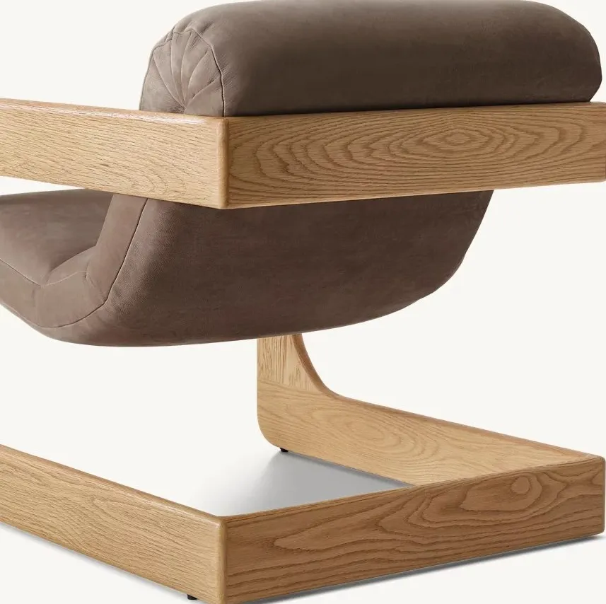 Fauteuil Arles en bois massif brun, vue 5 sur 5