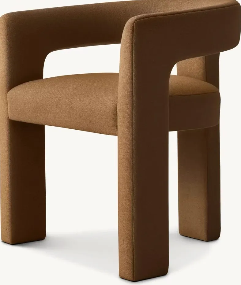 Fauteuil Aubrac en velours, vue 3 sur 6