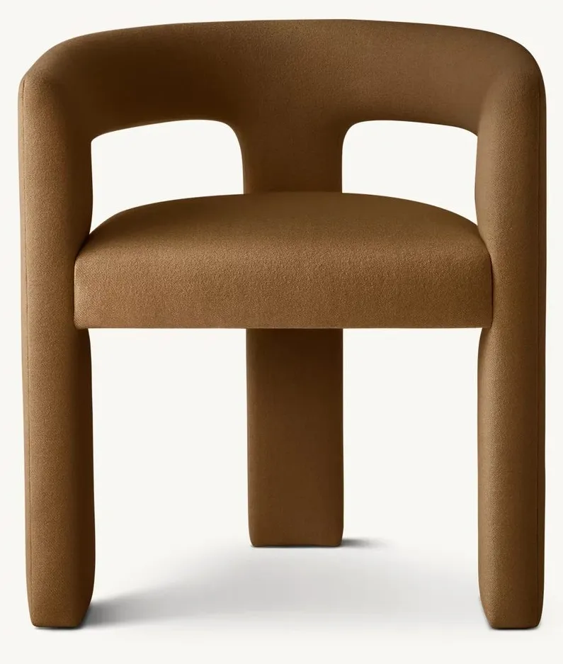 Fauteuil Aubrac en velours, vue 4 sur 6