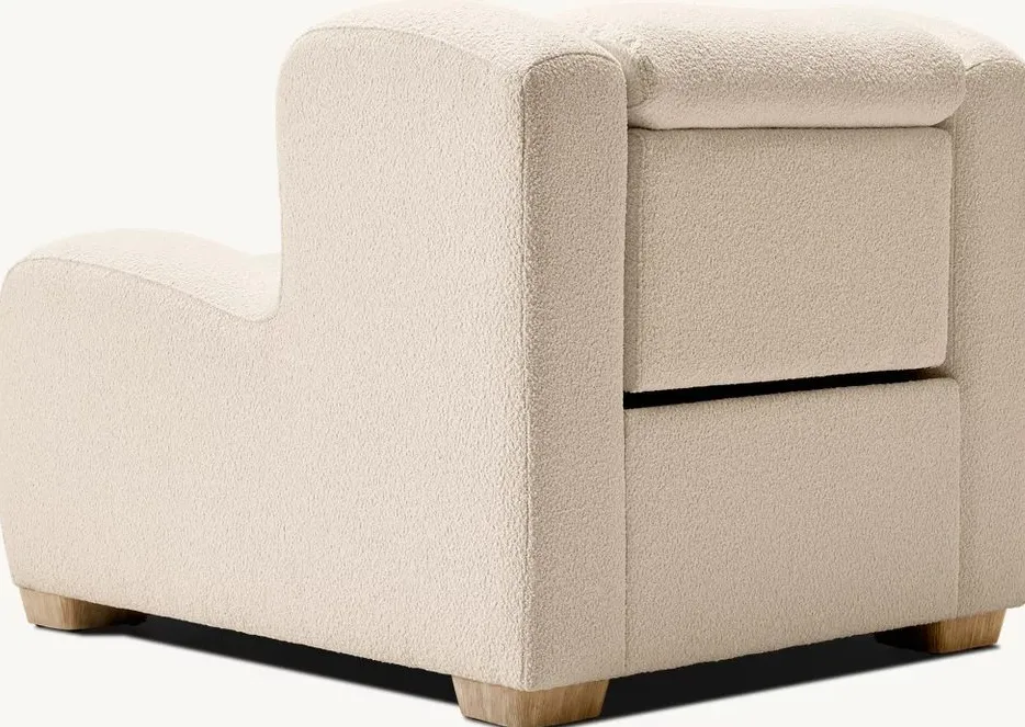 Fauteuil Balazuc en tissu, vue 3 sur 5