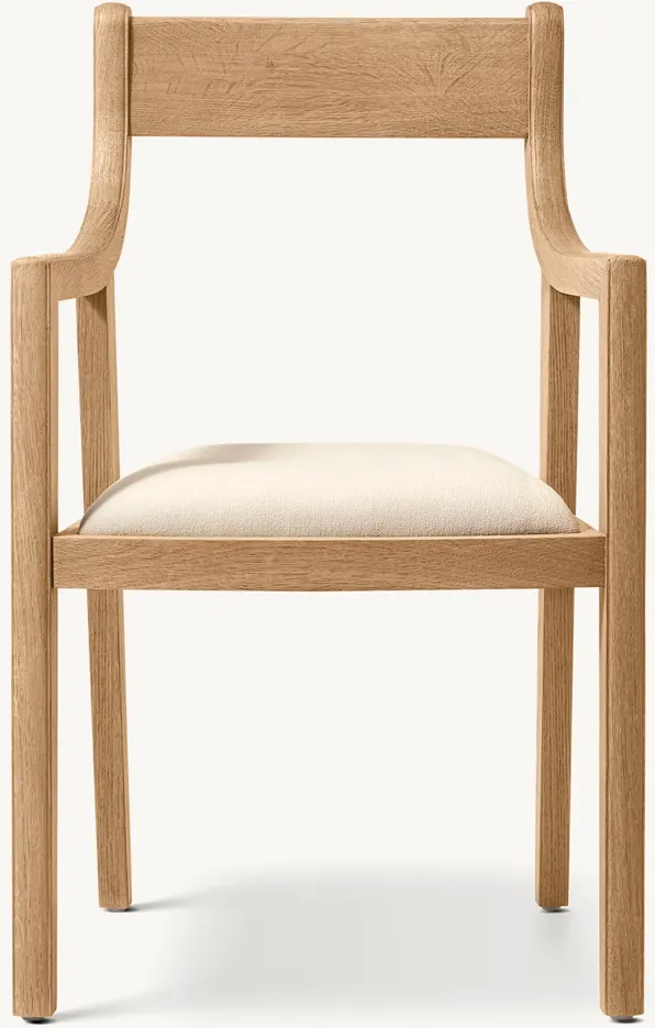 Chaise Banon en tissu et chêne, vue 2 sur 4