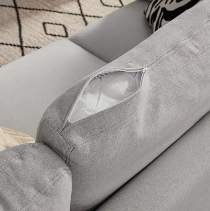 Fauteuil Barbizon en tissu gris, vue 3 sur 6