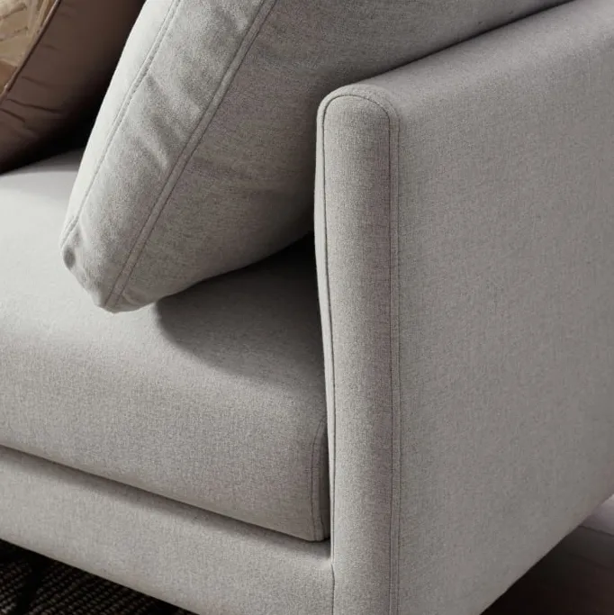 Fauteuil Barbizon en tissu gris, vue 4 sur 6