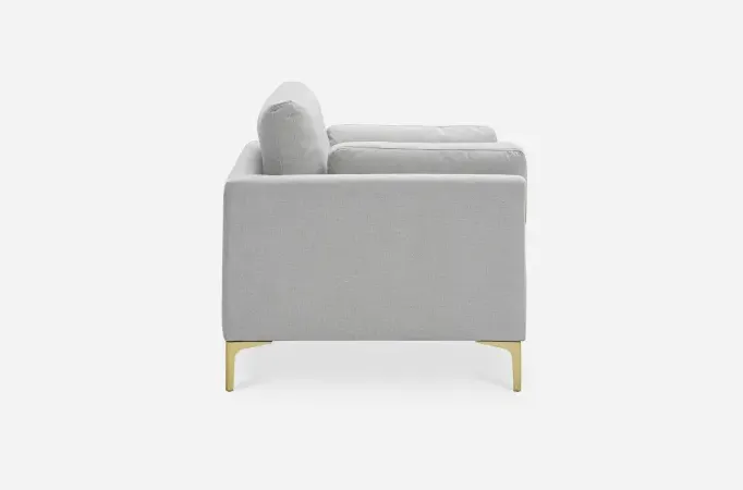 Fauteuil Barbizon en tissu gris, vue 6 sur 6