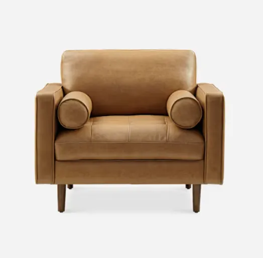 Fauteuil Baume en cuir, vue 4 sur 5