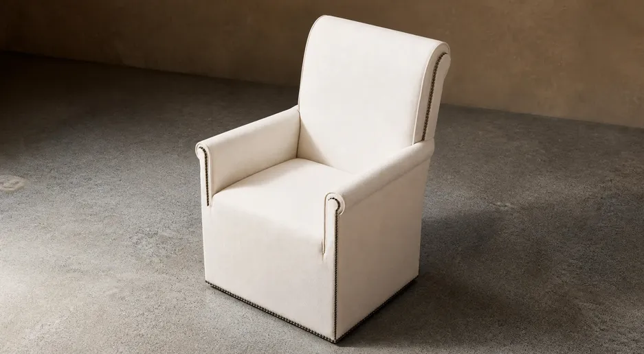 Fauteuil Bonnieux en tissu et bois massif, vue 6 sur 6