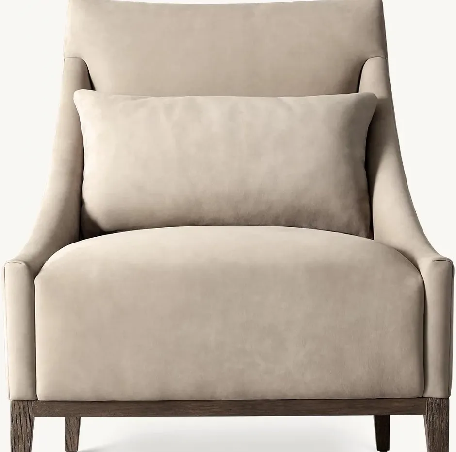 Fauteuil Cancale en cuir beige, collection fauteuils ELWOOD HOME