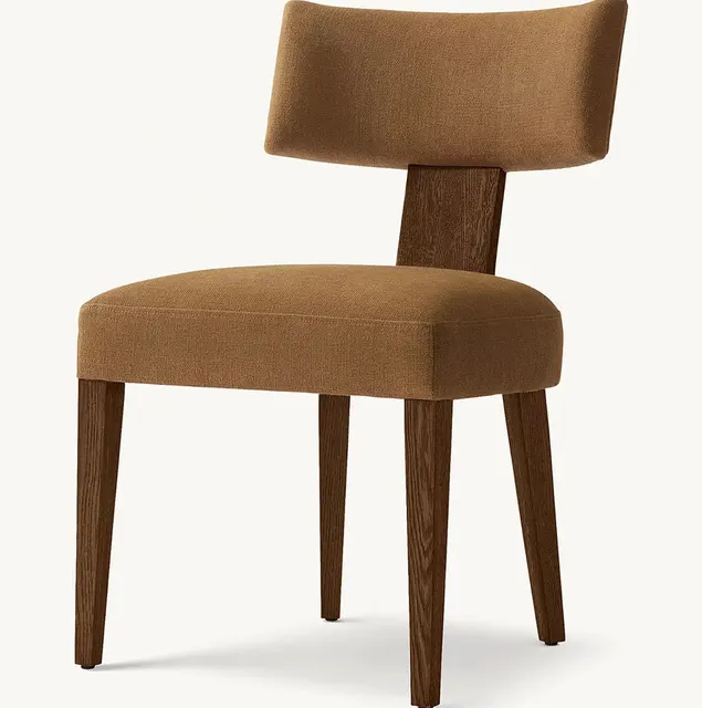 Fauteuil Capdenac en tissu et bois massif — fauteuils
