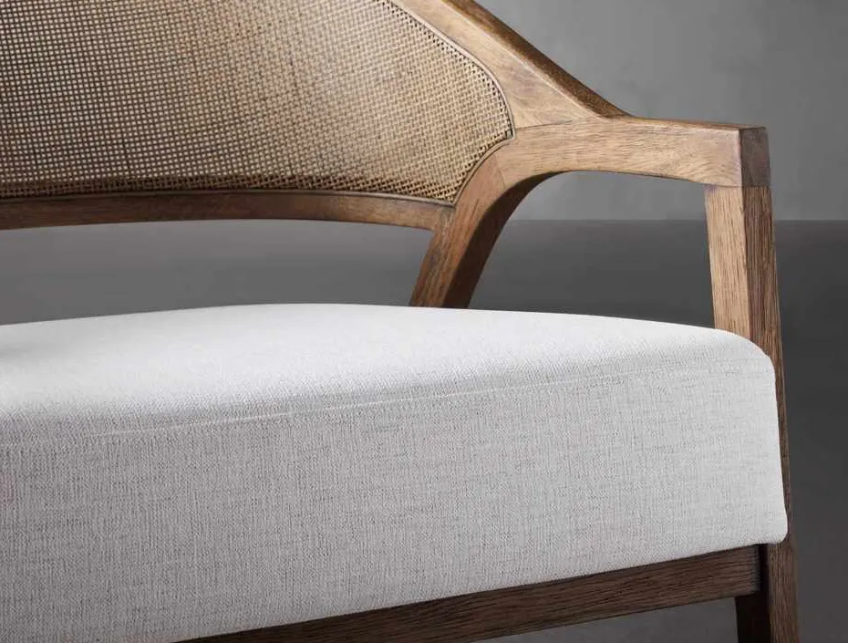 Fauteuil Chevreuse en rotin, vue 3 sur 6