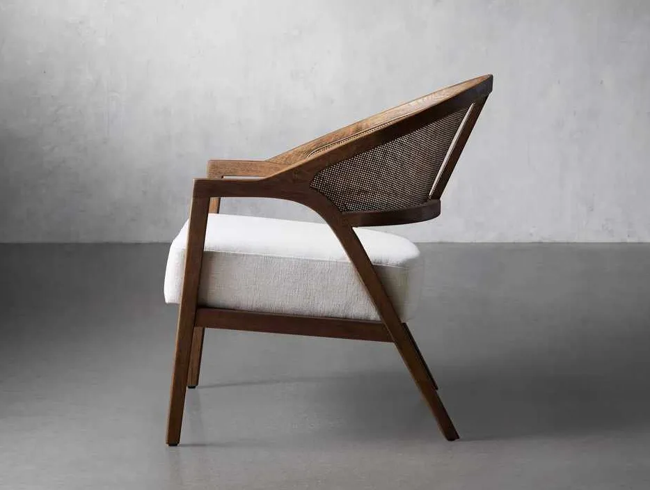 Fauteuil Chevreuse en rotin, vue 4 sur 6