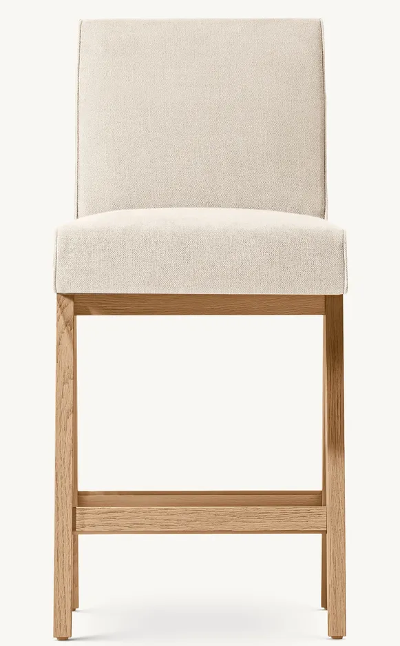 Fauteuil Espalion en tissu et bois massif, vue 3 sur 6