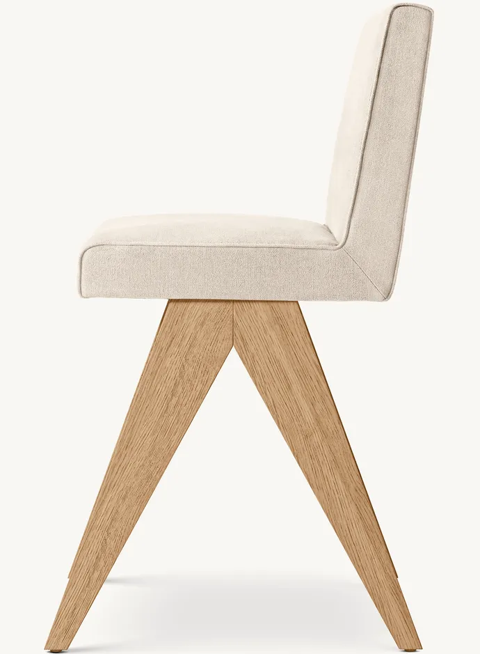 Fauteuil Espalion en tissu et bois massif, vue 4 sur 6