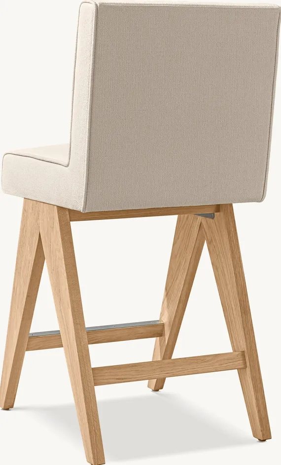 Fauteuil Espalion en tissu et bois massif, vue 5 sur 6