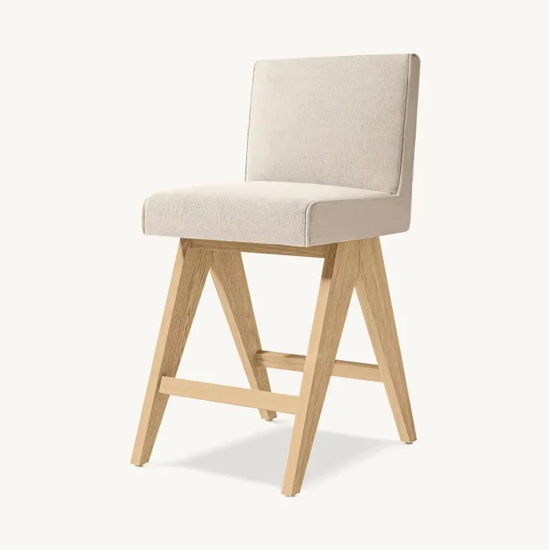 Fauteuil Espalion en tissu et bois massif, vue 6 sur 6