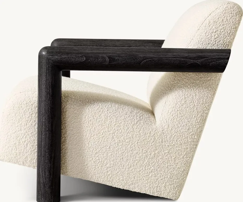 Fauteuil Fécamp en chêne, vue 3 sur 6