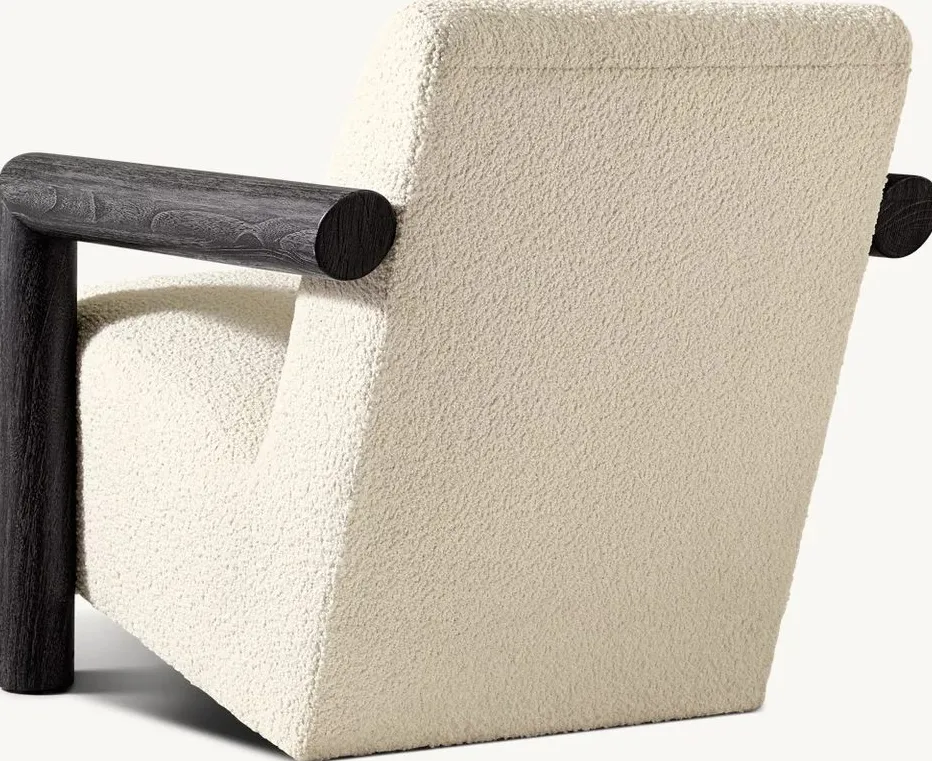 Fauteuil Fécamp en chêne, vue 4 sur 6