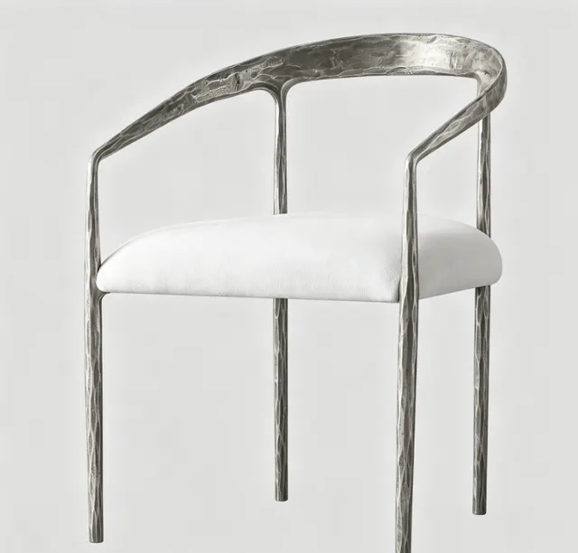 Fauteuil Labeaume en lin blanc — fauteuils