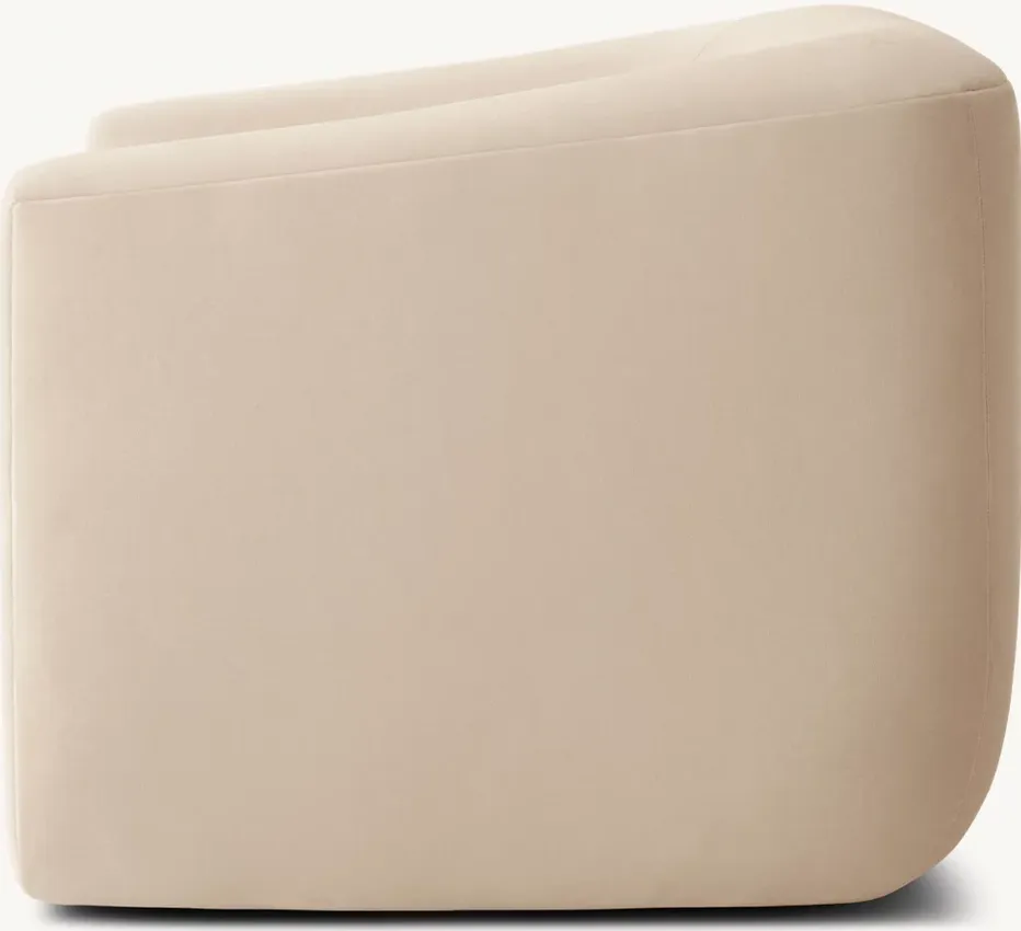 Fauteuil lounge Aups en tissu, vue 3 sur 4
