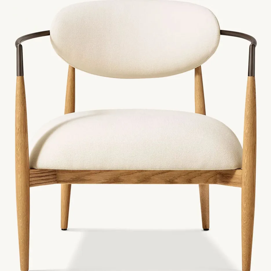 Fauteuil lounge Autun en chêne, vue 4 sur 4