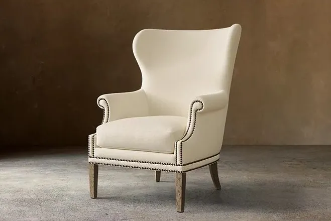 Fauteuil lounge Barcelonnette en tissu, vue 4 sur 4