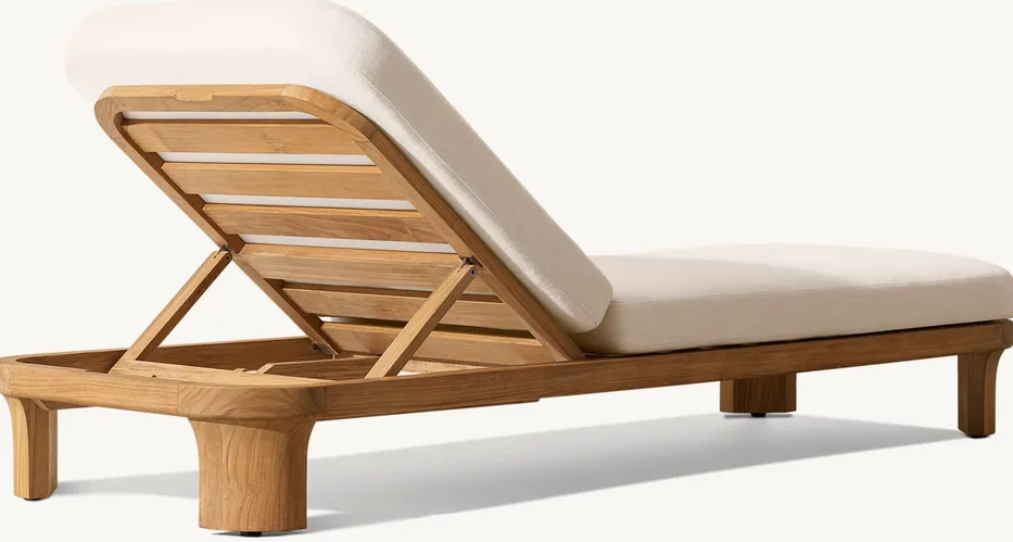 Fauteuil lounge Beaune en teck, vue 2 sur 4