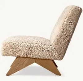 Fauteuil lounge Bidart en tissu, vue 3 sur 4