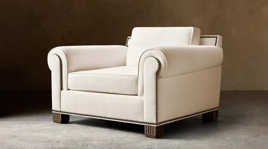 Fauteuil lounge Colmars en tissu, vue 2 sur 4
