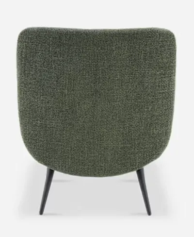 Fauteuil lounge Cuisery en tissu vert, vue 6 sur 6