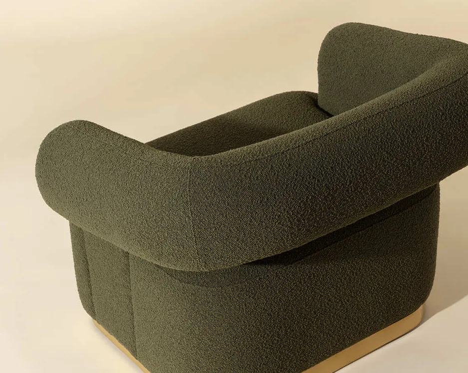 Fauteuil lounge Dinan mid-century, vue 5 sur 5
