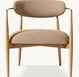 Fauteuil lounge Eymet en tissu, vue 2 sur 4