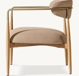 Fauteuil lounge Eymet en tissu, vue 3 sur 4