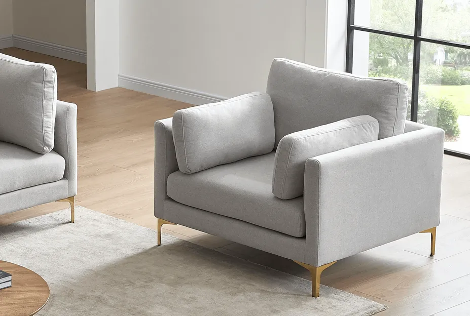 Fauteuil lounge Morteau en tissu, vue 2 sur 5