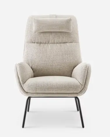 Fauteuil lounge Nantua en velours, vue 3 sur 6