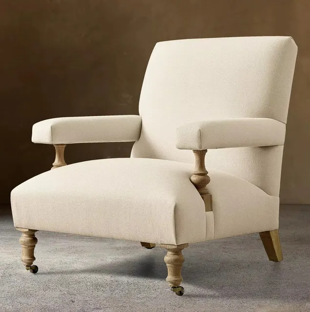 Fauteuil lounge Nyons en tissu — fauteuils