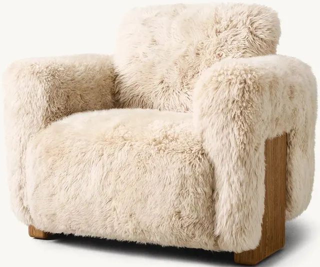 Fauteuil lounge Oloron en tissu — fauteuils