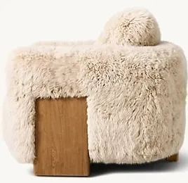 Fauteuil lounge Oloron en tissu, vue 3 sur 5