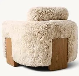 Fauteuil lounge Oloron en tissu, vue 4 sur 5