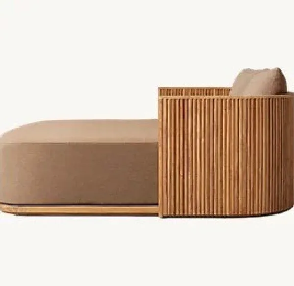 Fauteuil lounge Orthez en teck, vue 2 sur 4