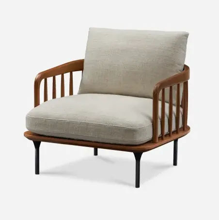 Fauteuil lounge Rochefort en velours, vue 6 sur 6
