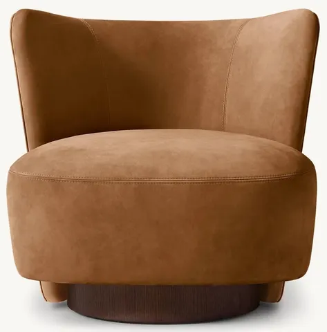 Fauteuil lounge Saulieu en cuir — fauteuils