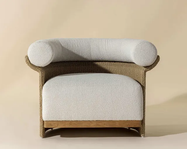 Fauteuil lounge Senlis en rotin — fauteuils