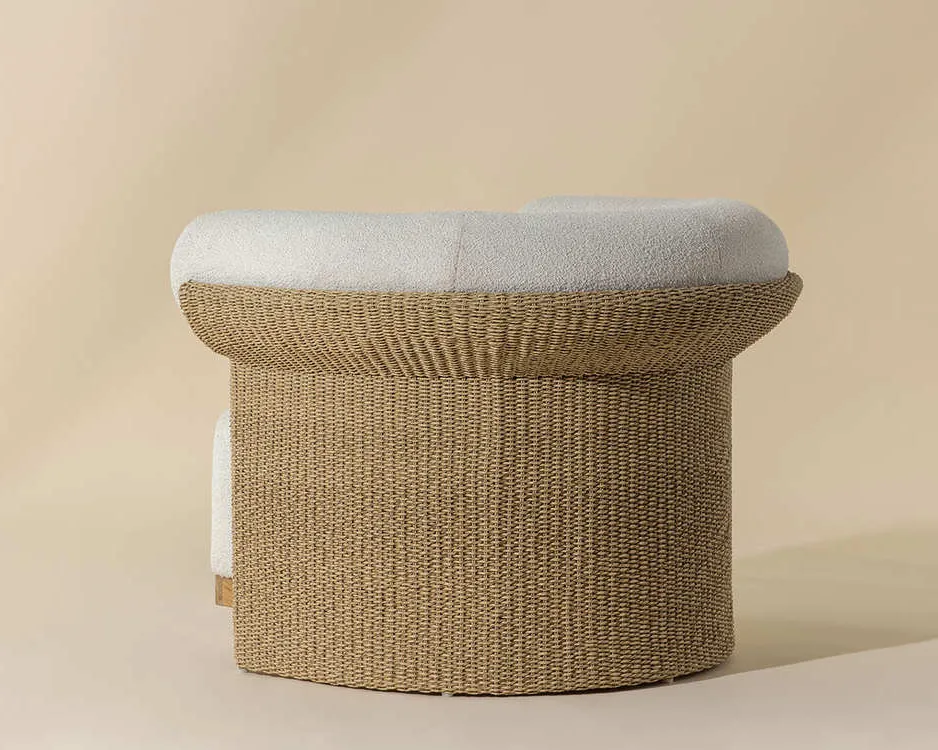 Fauteuil lounge Senlis en rotin, vue 5 sur 5