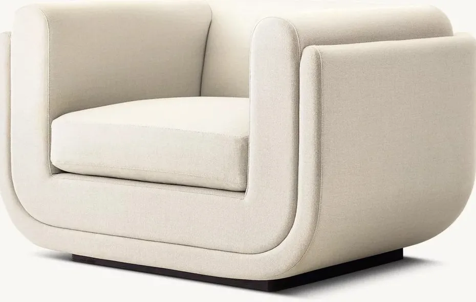 Fauteuil lounge Tournon en tissu, vue 2 sur 6