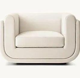 Fauteuil lounge Tournon en tissu, vue 3 sur 6