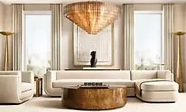 Fauteuil lounge Tournon en tissu, vue 6 sur 6