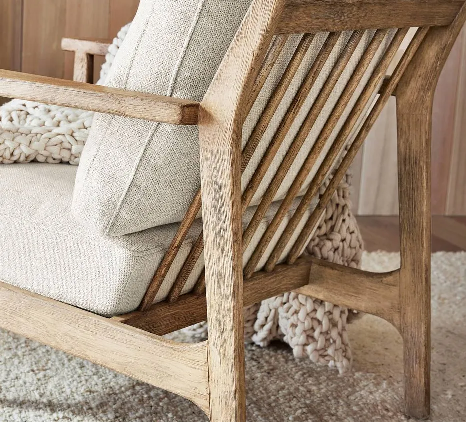 Fauteuil Luchon en chêne noir, vue 4 sur 6