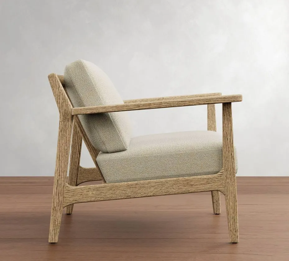 Fauteuil Luchon en chêne noir, vue 5 sur 6