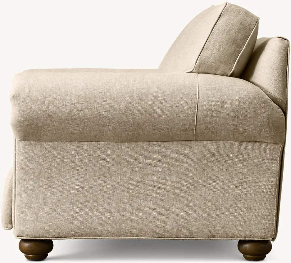 Fauteuil Menton en lin, vue 3 sur 4