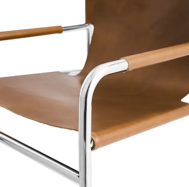 Fauteuil Morez en cuir, vue 4 sur 5