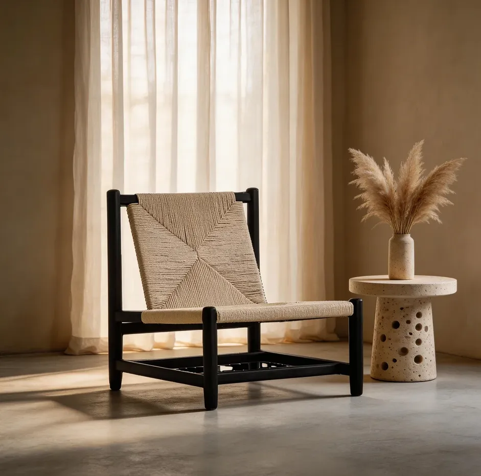 Fauteuil Nant en chêne, vue 3 sur 4